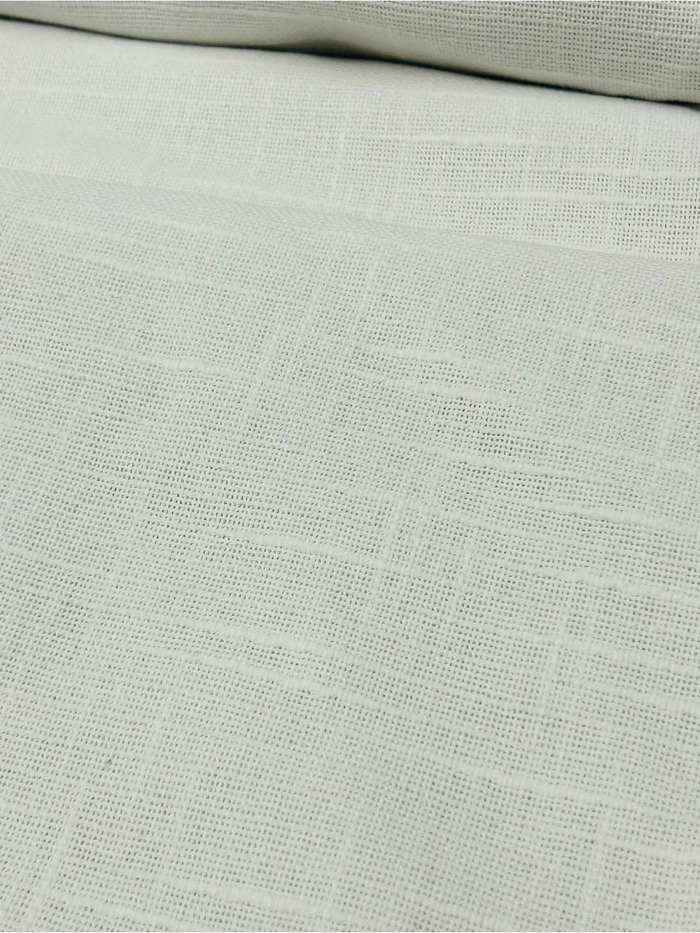 NWT QUINCE Set Of 2 48x108 Cotton Slub Room Darkening Curtains White 0212